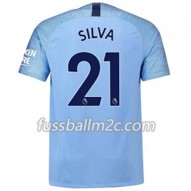 Fußballtrikots Manchester City Silva 21 Heim Trikotsatz 2018-2019